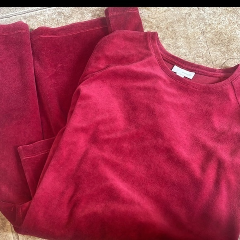 J. Jill Red Velvet Dress with pockets‎